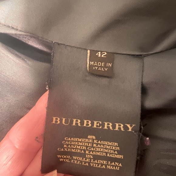 AUTHENTIC BURBERRY CASHMERE WOOL BLEND TRENCH COAT BURBERRY SIZE 42 (S/M) - Picture 13 of 13
